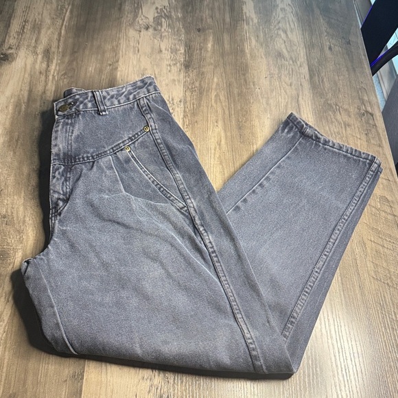 Manisha Denim - Vintage Manisha Bareback Gray High Rise Straight Leg Wedgie Women's Jeans